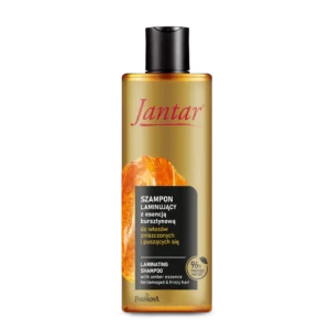 Jantar szampon laminujący do włosów zniszczonych i puszących się z esencją bursztynową, proteinami i ceramidami, 300 ml