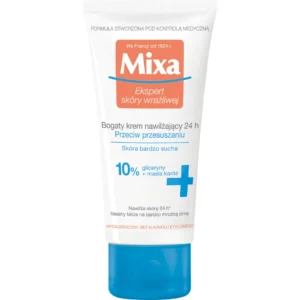 Mixa bogaty krem nawilżający do twarzy 24h, 50 ml