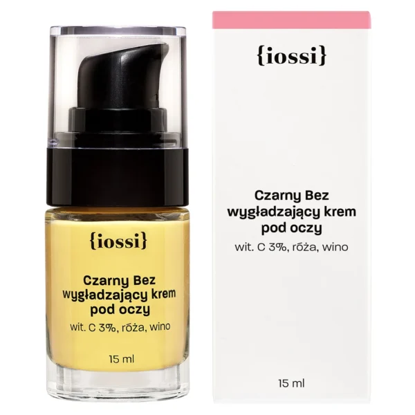 Czarny Bez Wygładzający krem pod oczy. Witamina C 3%, róża, wino, 15 ml - obrazek 3