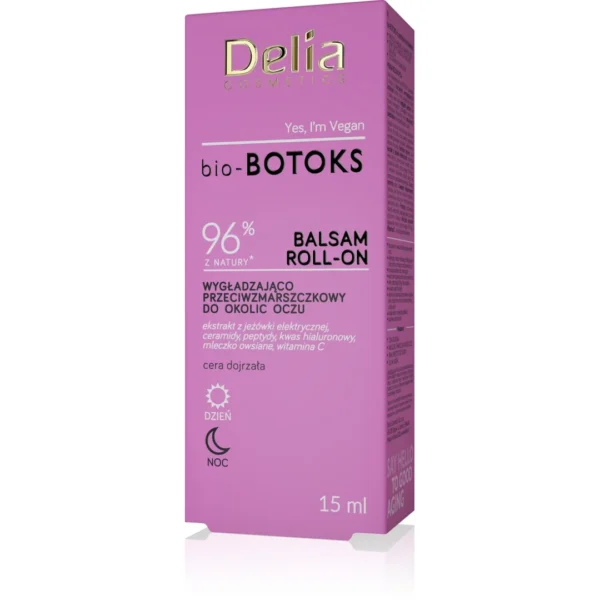 Delia bio-BOTOKS roll-on do okolic oczu wygładzająco-przeciwzmarszczkowy, 15 ml