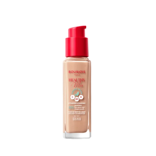 Bourjois Healthy Mix Clean podkład rozświetlający nr 52,5C Rose Beige, 30 ml - obrazek 3