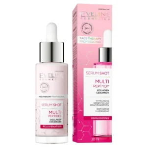 Eveline Cosmetics Serum Shot Odmłodzenie kuracja multipeptydy na twarz, szyję i dekolt, 30 ml