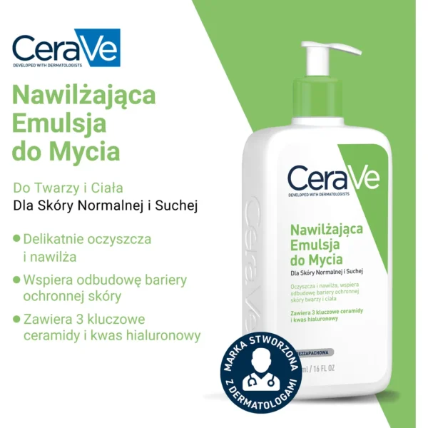 CeraVe nawilżająca emulsja do mycia z ceramidami, 236 ml