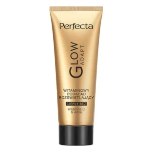 Perfecta Glow Adapt witaminowy podkład rozświetlający Ciepły Beż, 30 ml