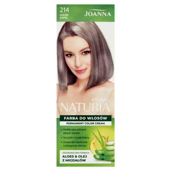 Joanna Naturia Color farba do włosów nr 214 Gołębi Popiel, utleniacz 60 g + farba 40 g