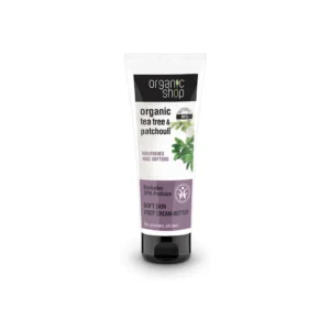 Organic Shop Organic Tea Tree & Patchouli krem do stóp SPA zmiekczający skórę, 75 ml