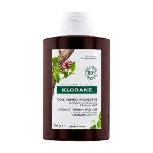 Klorane szampon do włosów z chininą i organiczną szarotką, 200 ml