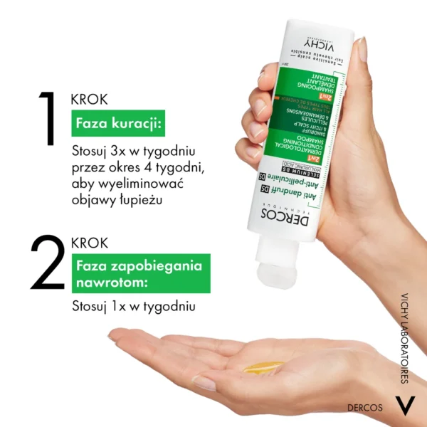 VICHY DERCOS Szampon Przeciwłupieżowy z odżywką 2w1, 200ml - obrazek 6
