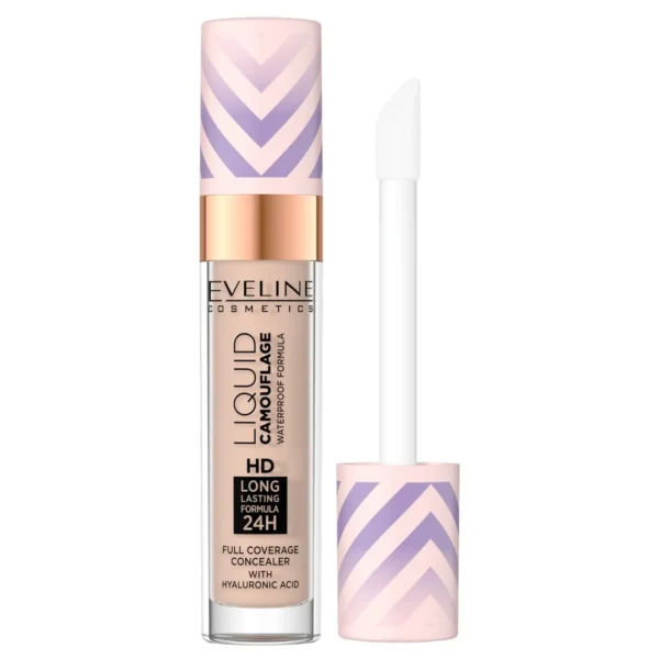 Eveline Cosmetics Liquid Camuflage wodoodporny korektor kamuflujący z kwasem hialuronowym nr 05 Light Sand, 7,5 ml