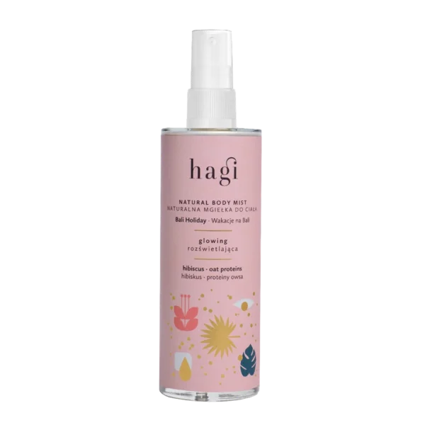 Hagi Wakacje na Bali naturalna rozświetlająca mgiełka do ciała ze złotymi drobinkami, 100 ml