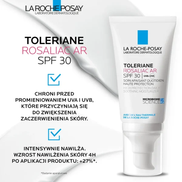 La Roche-Posay Toleriane Rosaliac AR SPF 30 kojący krem ochronny do twarzy, 50 ml