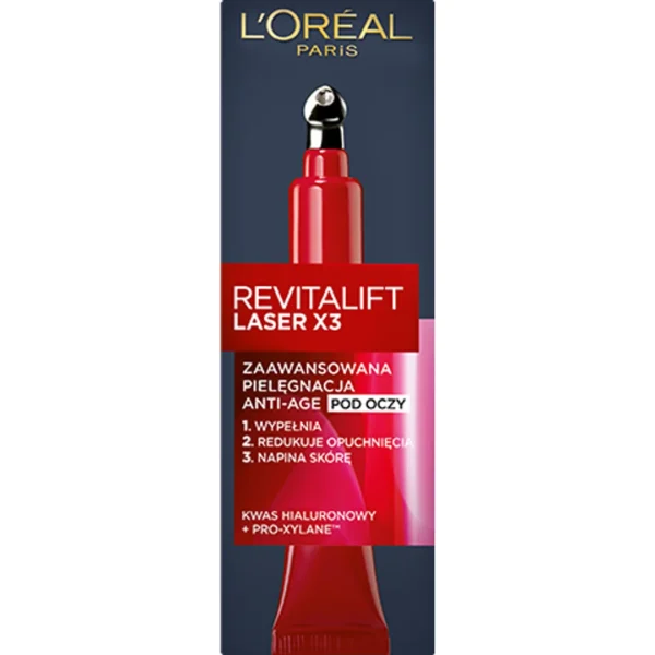 L`Oreal Paris Revitalift Laser X3 skoncentrowana pielęgnacja pod oczy, 15 ml