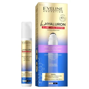 Eveline Cosmetics BioHyaluron 3 x Retinol System przeciwzmarszczkowy żel roll-on pod oczy i na powieki, 15 ml