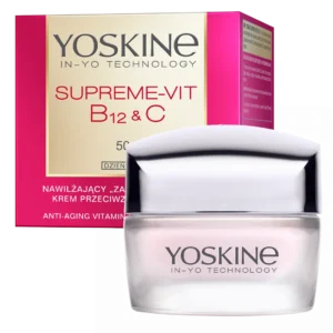 Yoskine Supreme-Vit B12 & C nawilżający krem przeciwzmarszczkowy do twarzy na dzień 50+, 50 ml