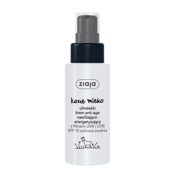 Ziaja Kozie Mleko ultralekki krem anti-age nawilżająco-energetyzujący SPF 15, 50 ml