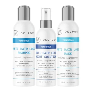 Verdelove Delpos Zestaw kosmetyków przeciw wypadaniu włosów, 200 ml + 150 ml + 200 ml