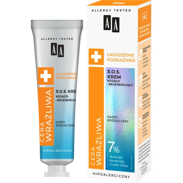 AA CERA WRAŻLIWA S.O.S. krem kojąco-regenerujący, 50 ml - obrazek 3