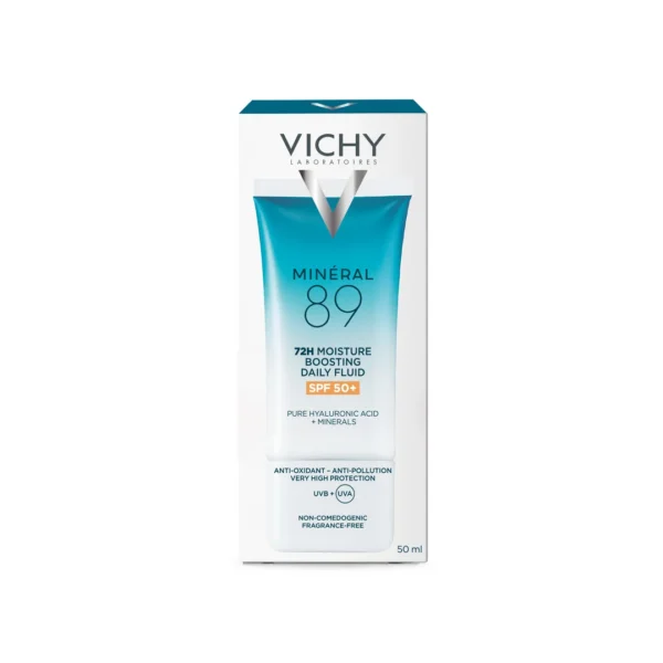 Vichy Mineral 89, niewidoczny krem-fluid nawilżający 72H, SPF 50+, 50 ml - obrazek 3