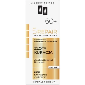 AA 5Repair Złota Kuracja napinająco-odżywczy krem pod oczy 60+, 15 ml