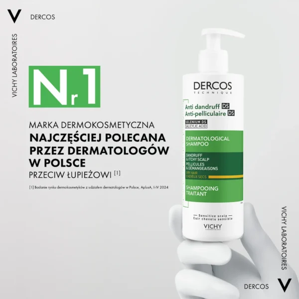 Vichy Dercos szampon przeciwłupieżowy do włosów suchych, 390 ml - obrazek 3