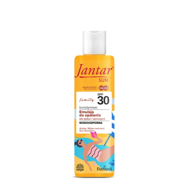 Farmona Jantar Sun bursztynowa wodoodporna emulsja do opalania dla dzieci i dorosłych SPF 30, 200 ml