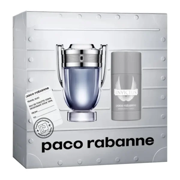 Paco Rabanne Invictus zestaw woda toaletowa, 100 ml + dezodorant w sztyfcie, 75 ml