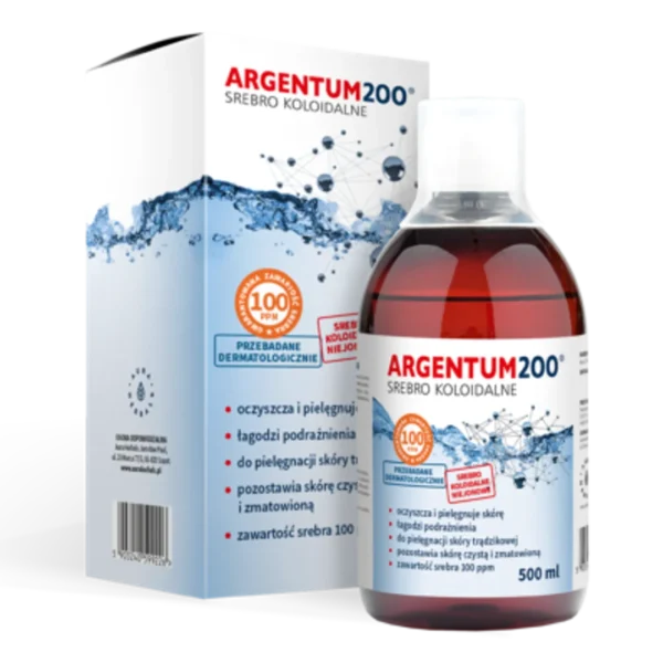 Aura Herbals Argentum 200 srebro koloidalne, tonik 100 ppm, 500 ml