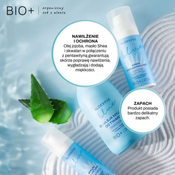 Aloesove Blue krem odbudowujący do twarzy, 50 ml - obrazek 7