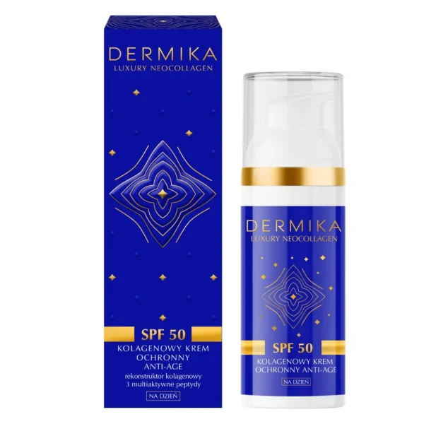 Dermika Luxury Neocollagen kolagenowy krem ochronny Anti-Age SPF50, 50 ml - obrazek 3