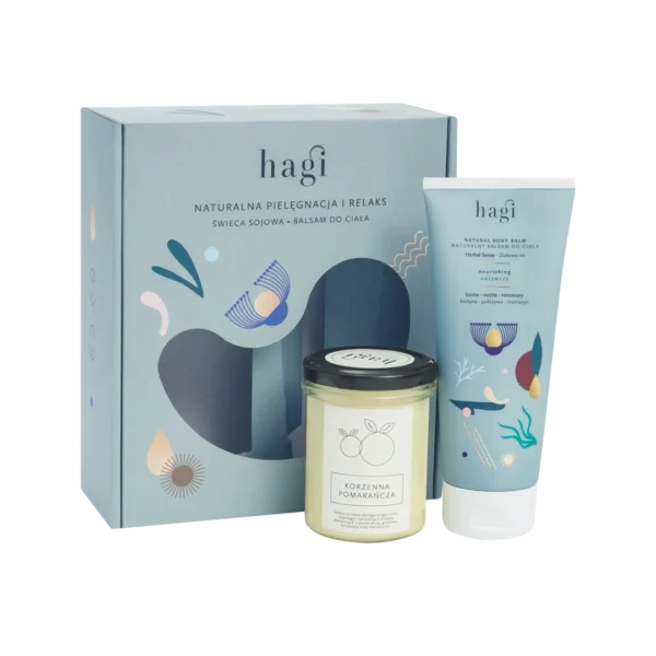 Hagi Ziołowo mi zestaw balsam i świeca sojowa, 200 ml + 215 ml - obrazek 3