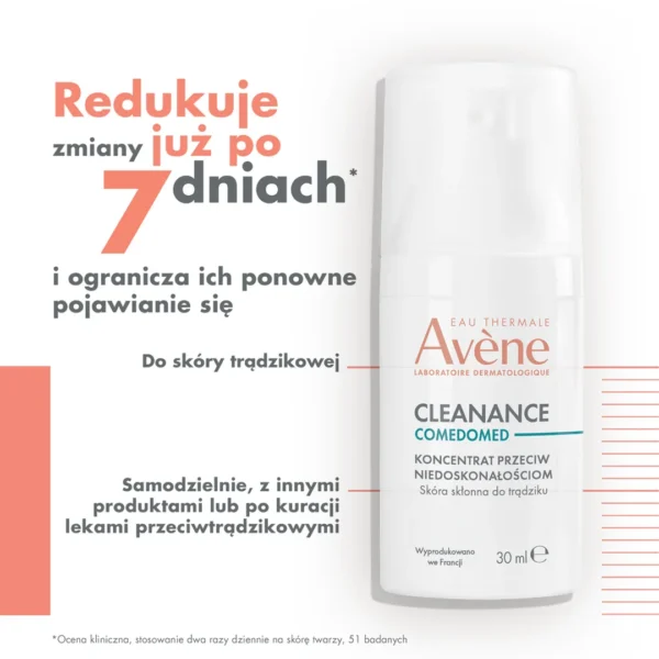 Avène Cleanance Comedomed koncentrat przeciw niedoskonałościom, 30 ml - obrazek 2