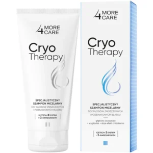 More4Care Cryotherapy Specjalistyczny szampon micelarny do włosów zniszczonych, 200 ml