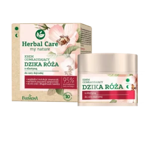 Herbal Care krem odmładzający do twarzy z dziką różą i elastyną, 50 ml