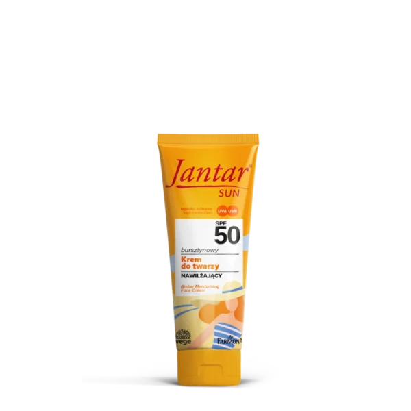 Farmona Jantar Sun bursztynowy nawilżający krem do twarzy z hydrolatem z neroli SPF 50, 50 ml