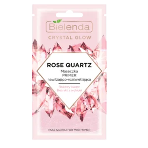 Bielenda Crystal Glow Rose Quartz maseczka-primer nawilżająco-rozświetlająca, 8 g