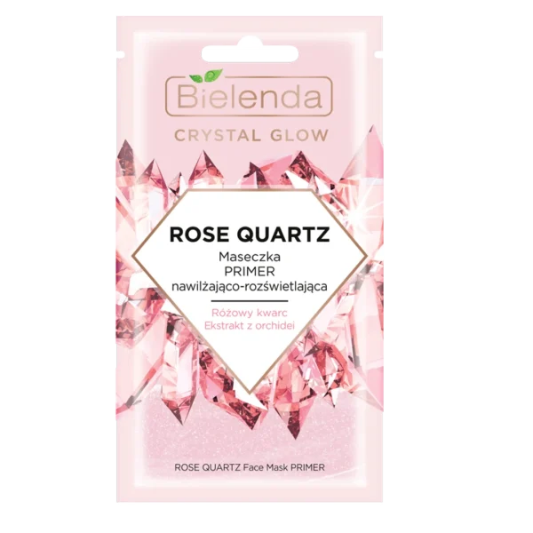 Bielenda Crystal Glow Rose Quartz maseczka-primer nawilżająco-rozświetlająca, 8 g