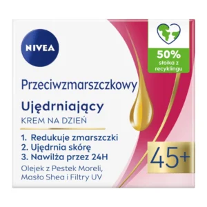 Nivea Przeciwzmarszczkowy + Ujędrniający krem na dzień 45+ SPF 15, 50 ml