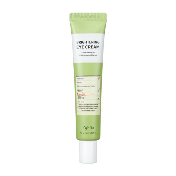 Esfolio rozświetlający krem pod oczy z biofermentem ryżowym, 40 ml