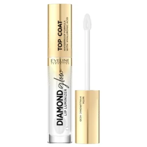 Eveline Cosmetics Diamond Glow Lip Luminizer top coat do ust z kwasem hialuronowym, 4,5 ml