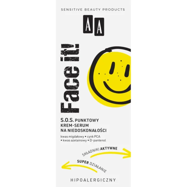 AA FACE IT! S.O.S. Punktowy krem-serum na niedoskonałości, 50 ml - obrazek 2