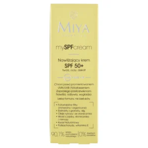Miya mySPFcream nawilżający krem SPF 50+ twarz oczy dekolt, 40 ml