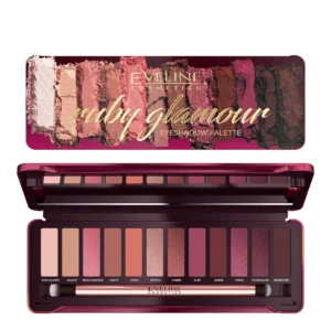 Eveline Cosmetics Ruby Glamour paleta 12 cieni do powiek, 12 g