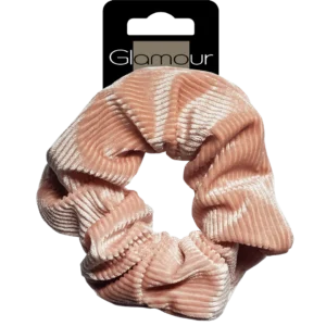 Glamour zawijka welurowa w prążki różowa, 1 szt.