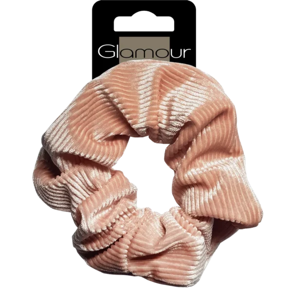 Glamour zawijka welurowa w prążki różowa, 1 szt.