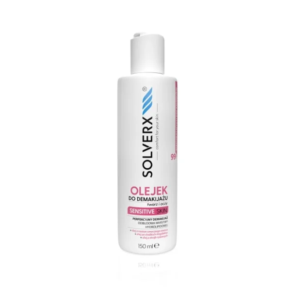 Solverx Sensitive Skin olejek do demakijażu twarzy i oczu, 150 ml