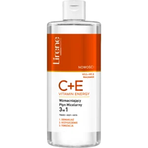 Lirene C+E VITAMIN ENERGY wzmacniający płyn micelarny 3 w 1, 400 ml