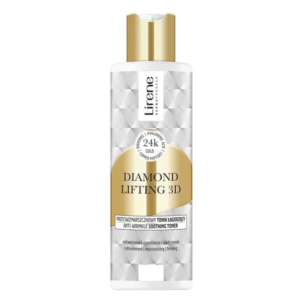 Lirene Diamentowy Lifting 3D przeciwzmarszczkowy tonik łagodzący, 200 ml