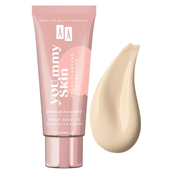 AA YOU.mmy Skin podkład mineralny do twarzy nr 01 Vanilla, 30 ml - obrazek 3