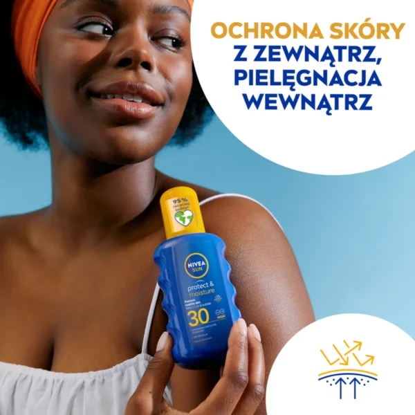 Nivea Sun Protect & Moisture nawilżający balsam do opalania w sprayu SPF 30, 200 ml - obrazek 4