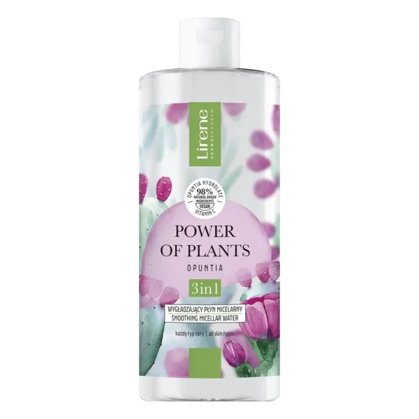 Lirene Power Of Plants Opuncja wygładzający płyn micelarny 3w1, 400 ml